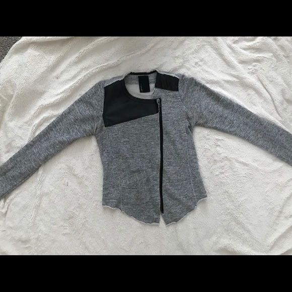 Tshirt Center Jackets & Blazers - Tshirt brand, moto jacket sweater size small
